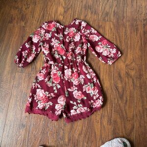 Girls Floral Romper